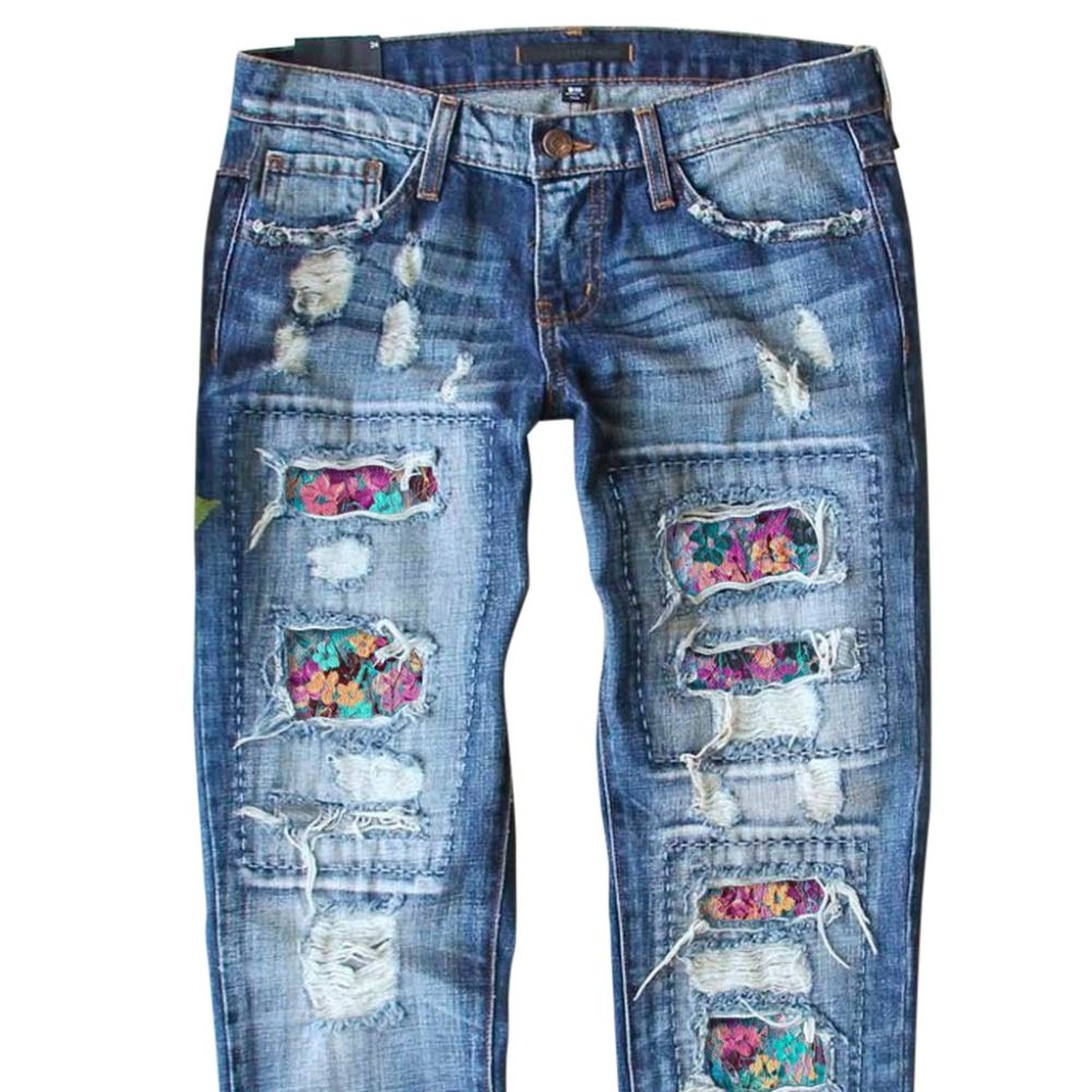 💜 New Distressed Denim Jeans - Picture 3 of 5